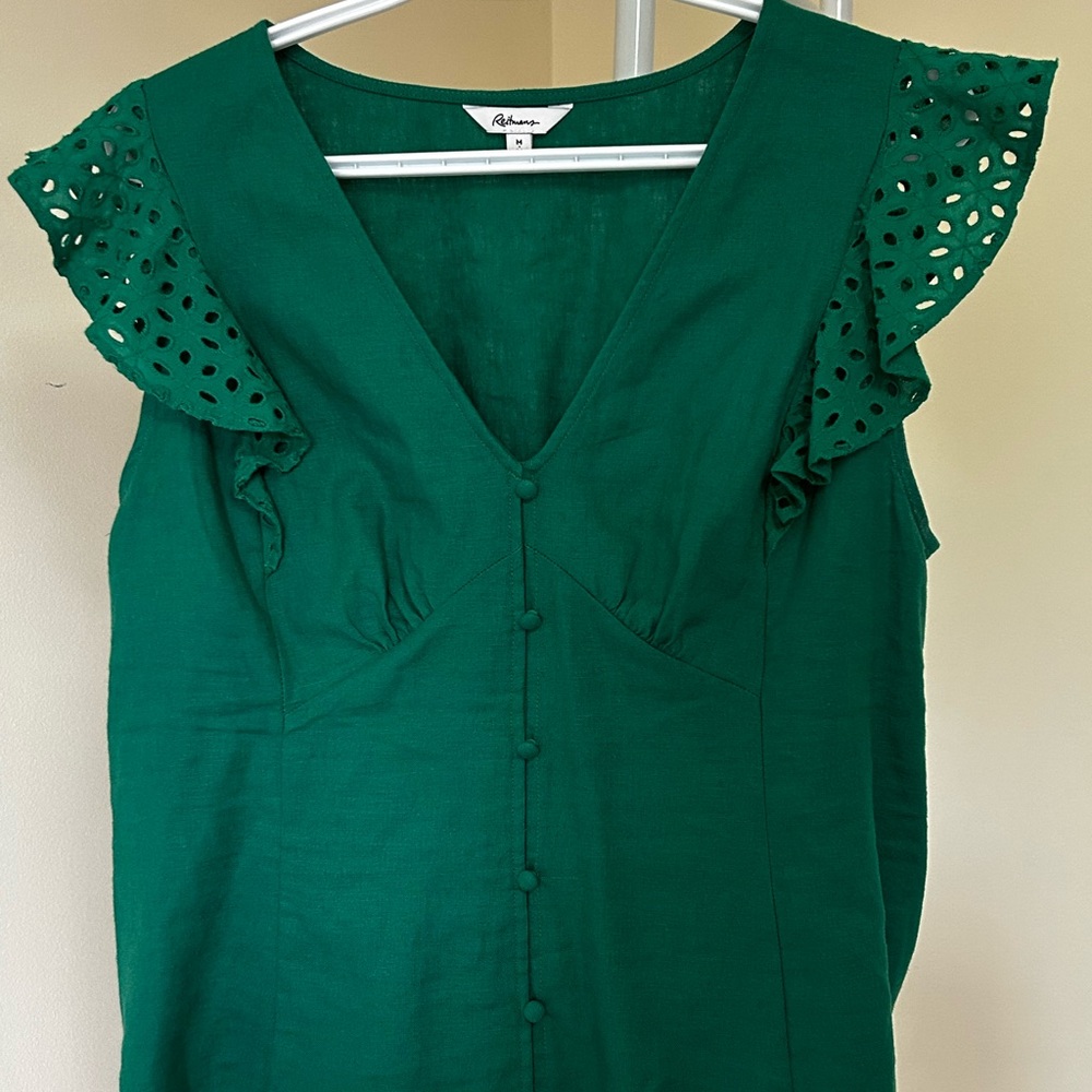 Reitmans Green Linen Top